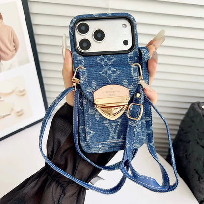 Luxury Crossbody iPhone Case with Card Pocket & Detachable Strap-s2 mysite