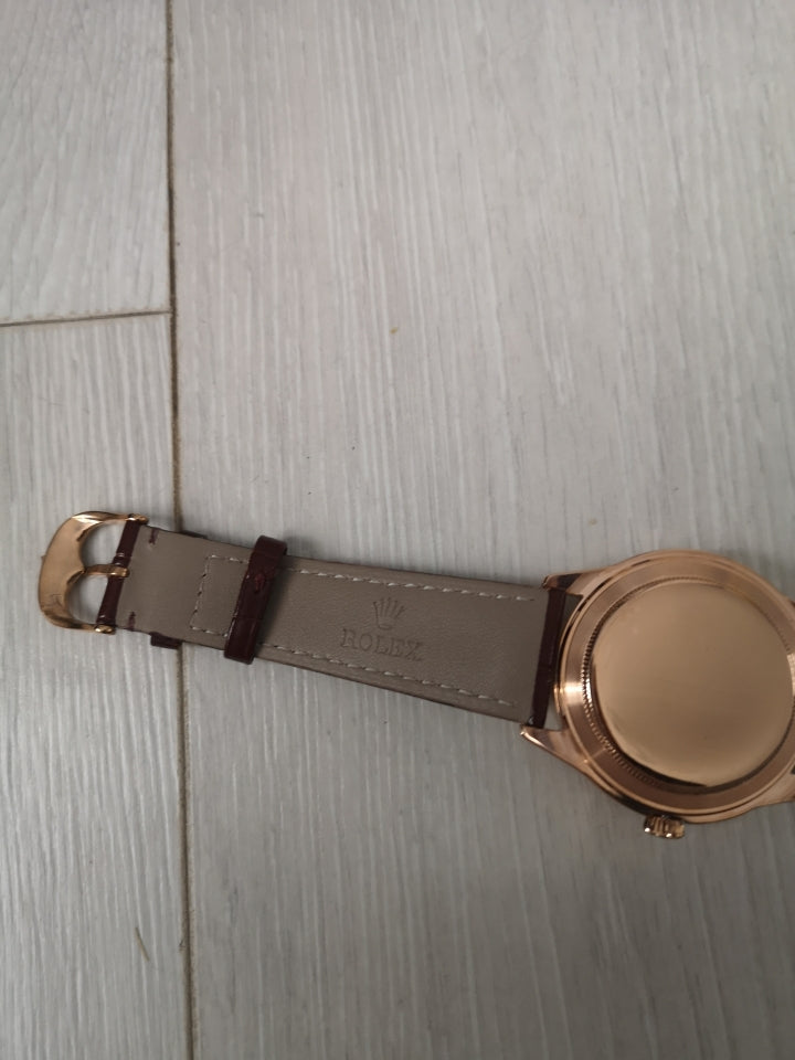 Automatic Watch Replica Cellini Brown Leather 100304