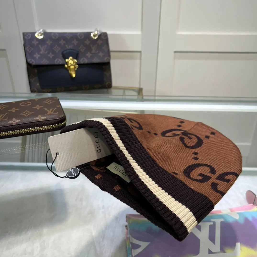 Classic GG Jacquard Wool Knit Beanie | Luxury Designer Winter Hat-s2 mysite