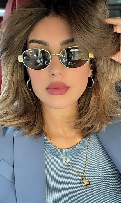 Oval-frametone METAL SUNGLASSESs-sss62 mysite