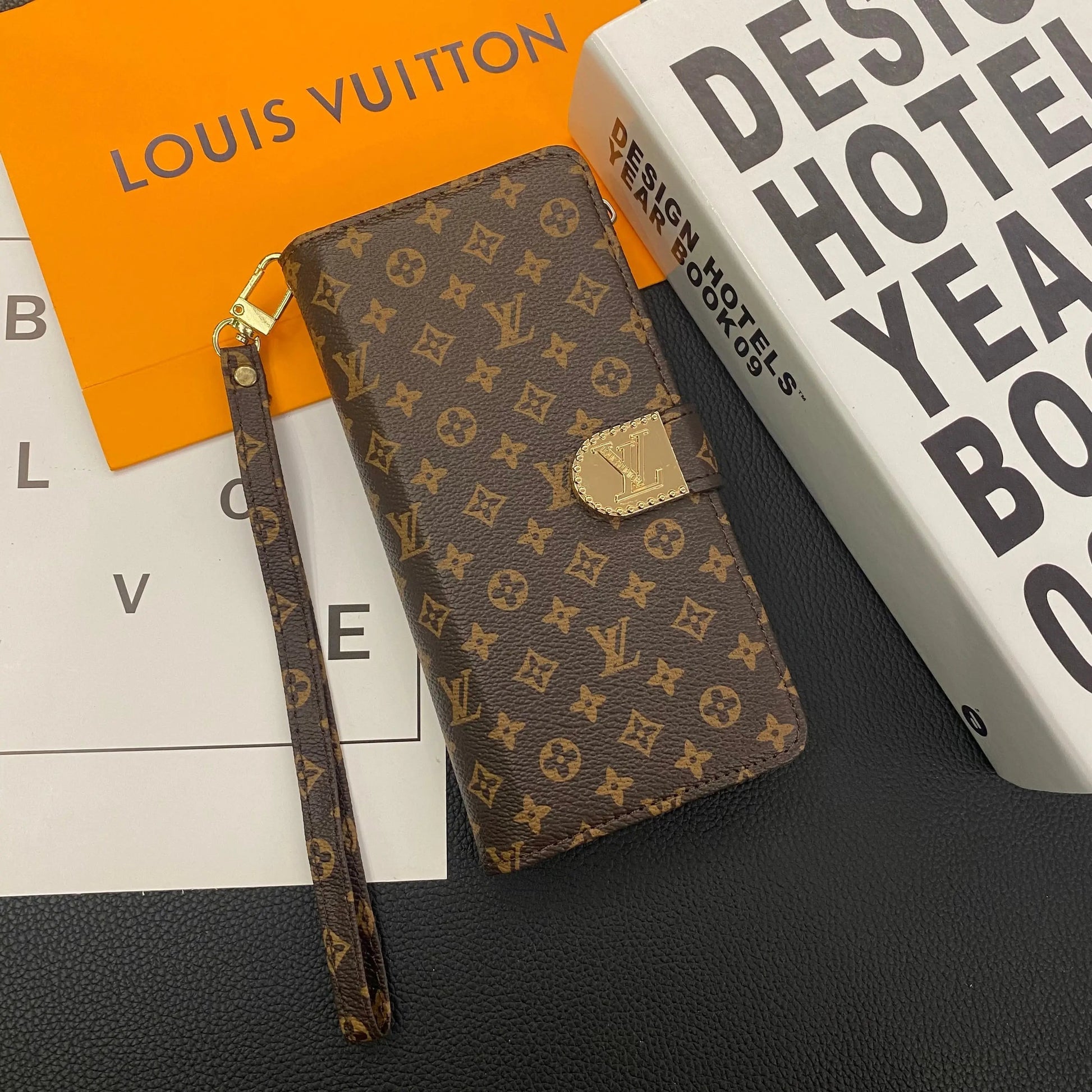 MONOGRAM CANVAS LEATHER WALLET SAMSUNG MOBILE PHONE CASE-1 mysite
