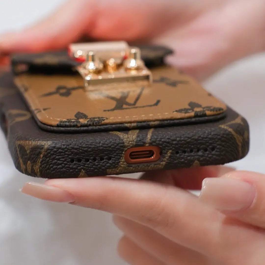 Luxury-Inspired Leather Card Pocket iPhone Case-s2 mysite