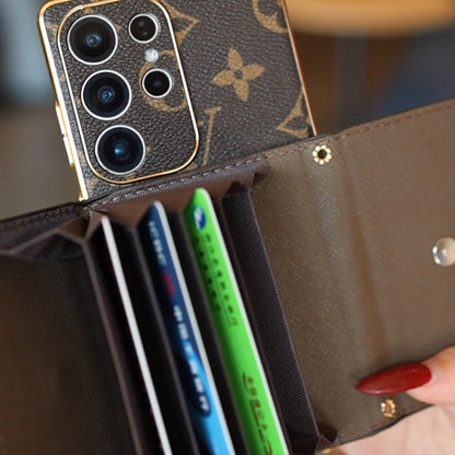 Premium Leather Samsung Case with Card Holder & Wrist Strap-1 mysite