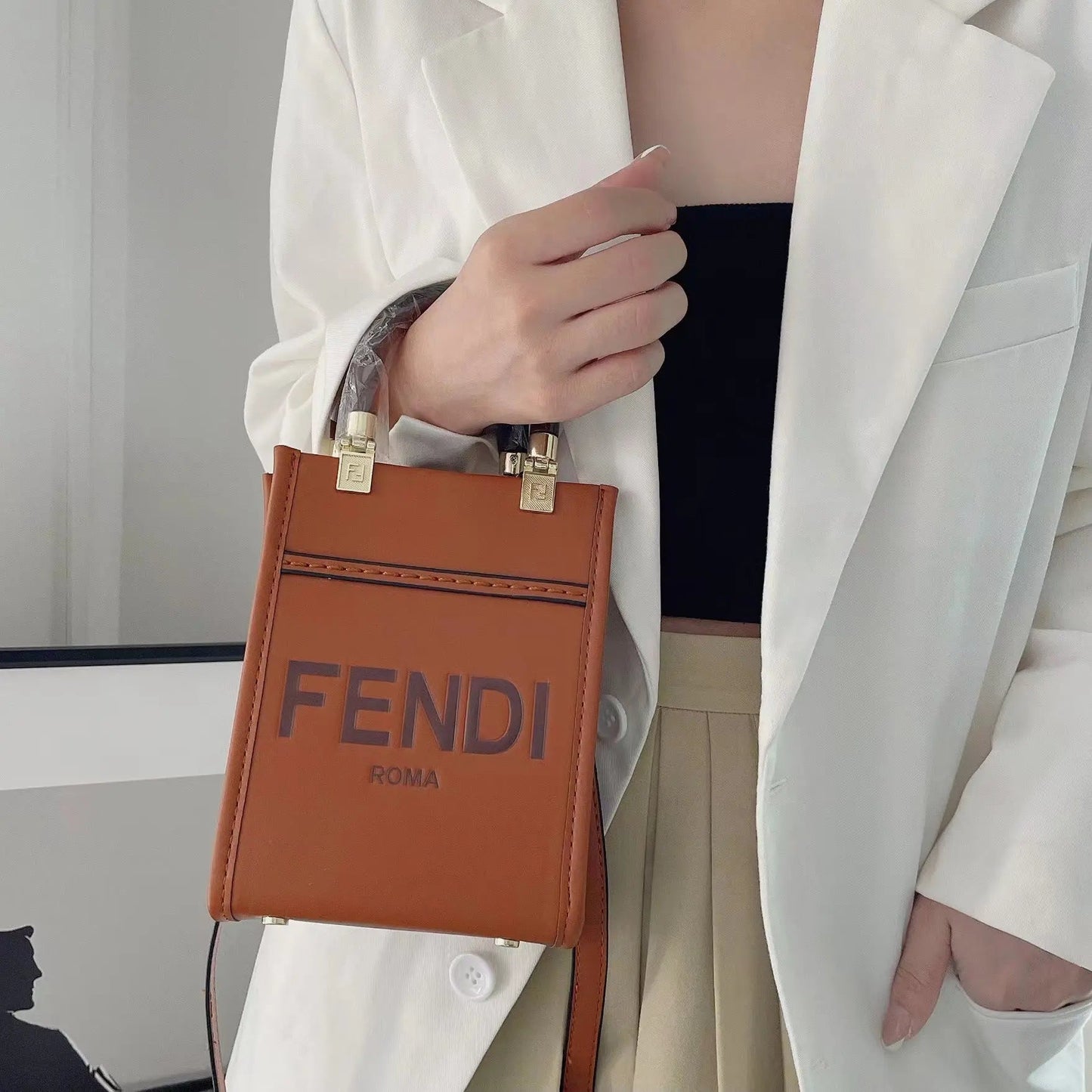 Classic Tote Bag With Crossbody Strap-18 mysite
