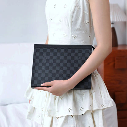 Vintage Check Leather Clutch-18 mysite