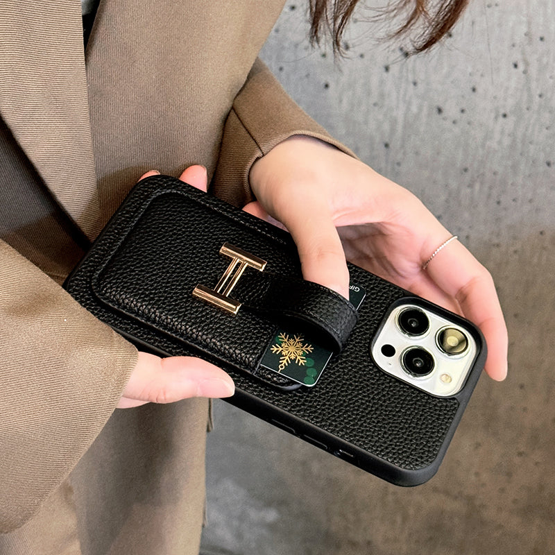 H Card Holder Leather iPhone Case mysite