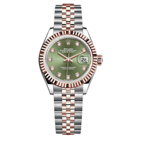 Automatic 31mm Women Watch Replica Datejust Silverrose Belt 061307