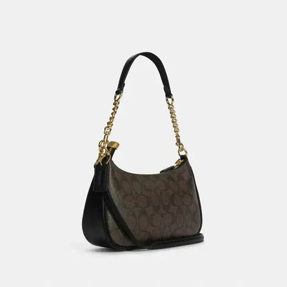 Teri Shoulder Bag In Signature Canvas in Brown-18 mysite