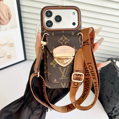 Luxury Crossbody iPhone Case with Card Pocket & Detachable Strap-s2 mysite