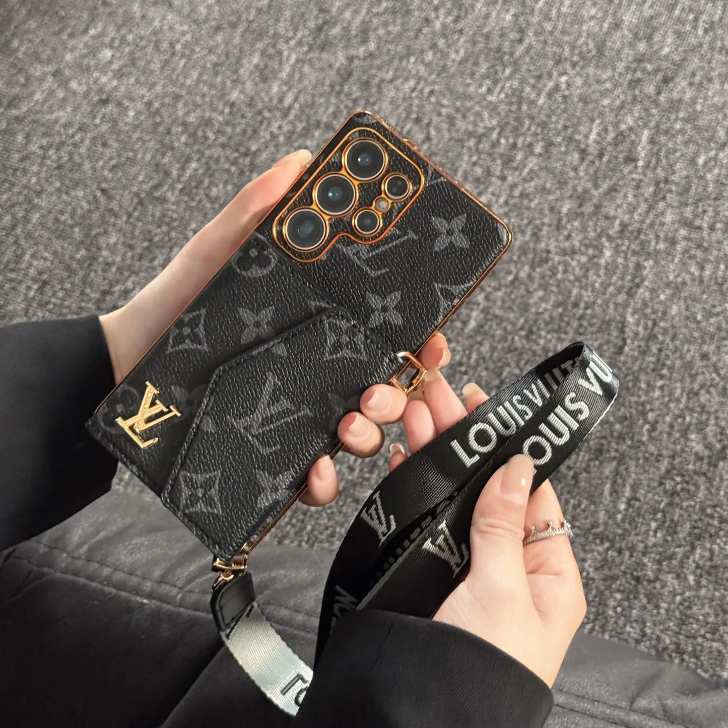 Advanced Leather Samsung Phone Case with Wallet and Strap.-1 mysite