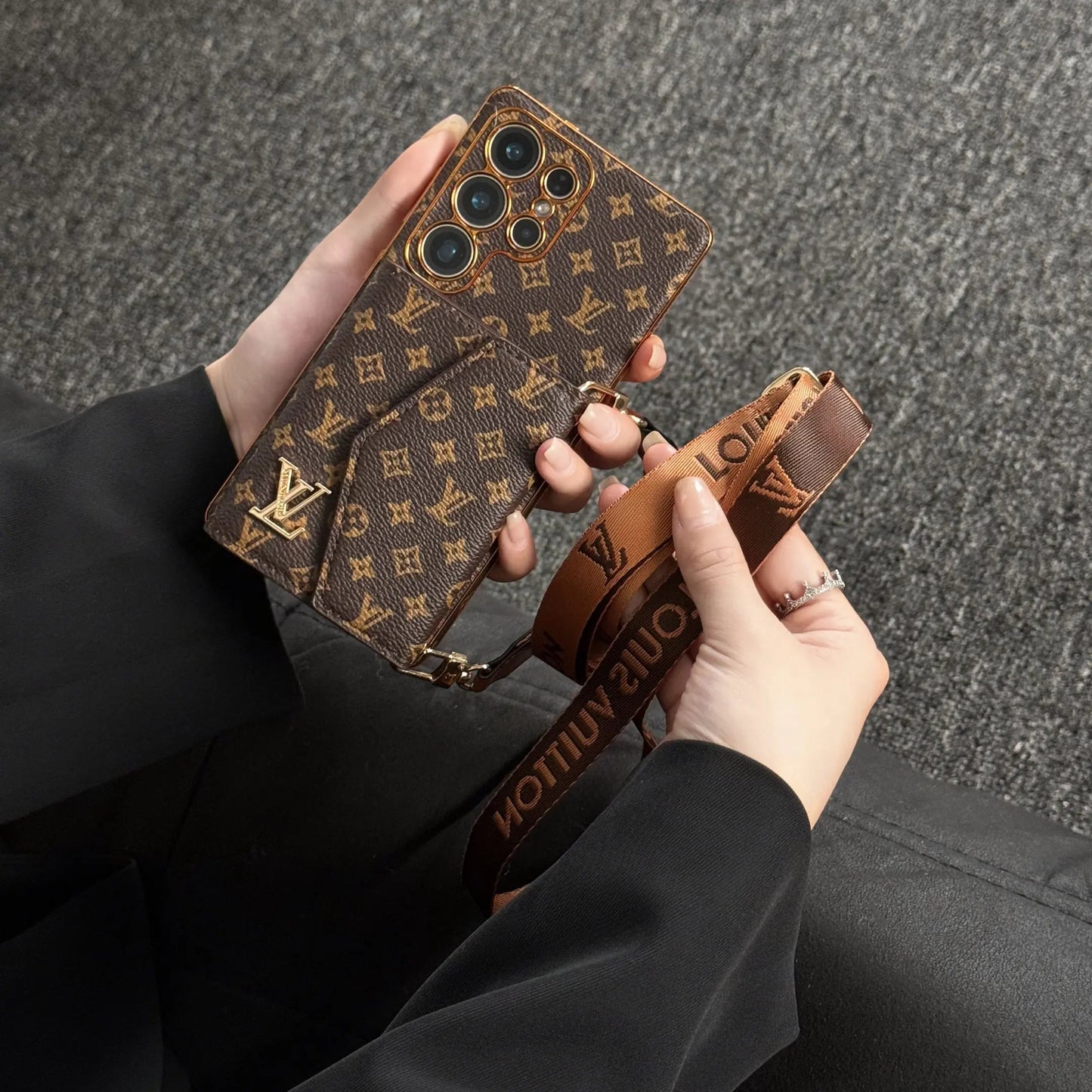 Advanced Leather Samsung Phone Case with Wallet and Strap.-1 mysite