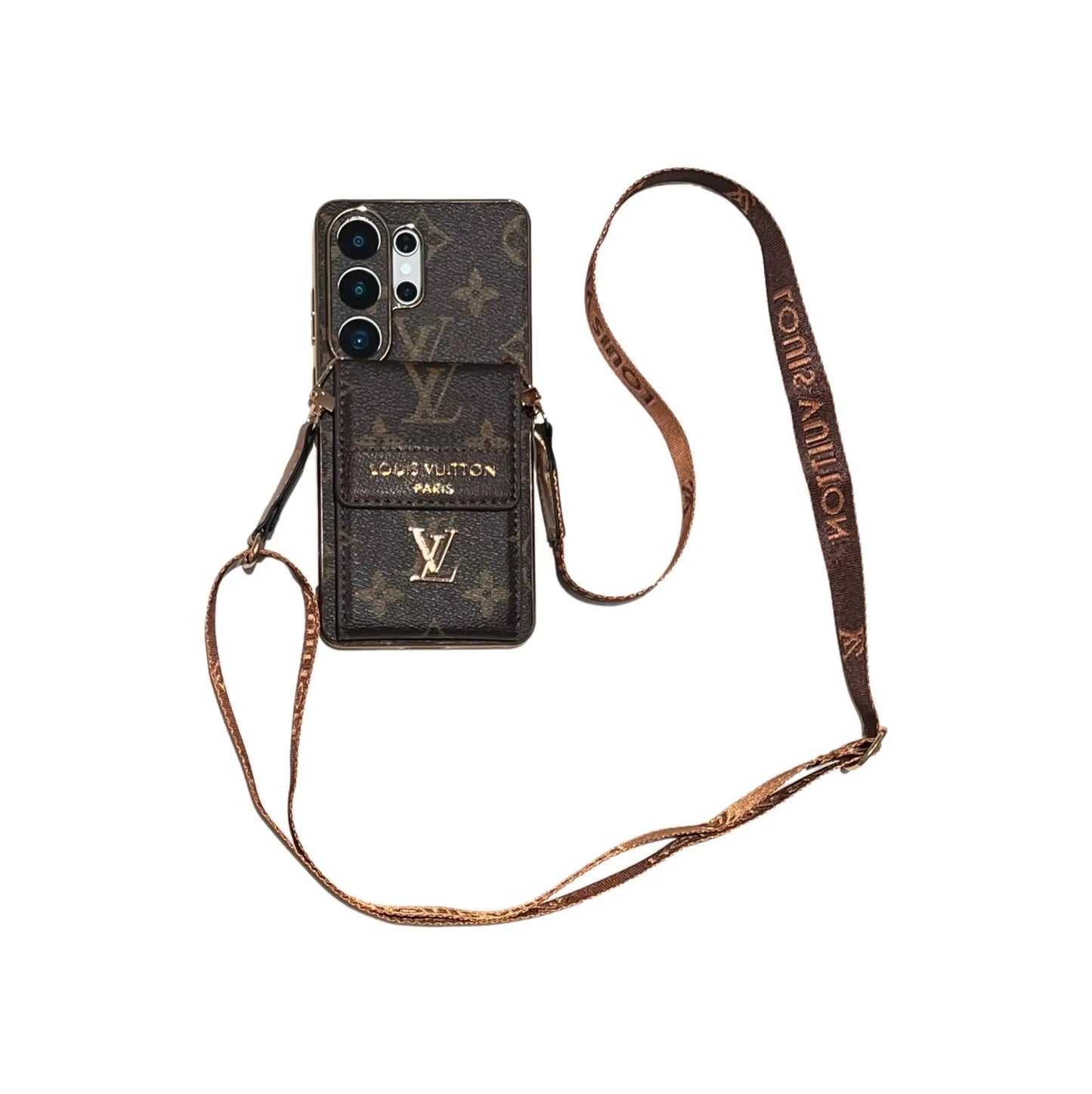 Luxury Advanced Leather Samsung Phone Case with Wallet and Strap.-1 mysite