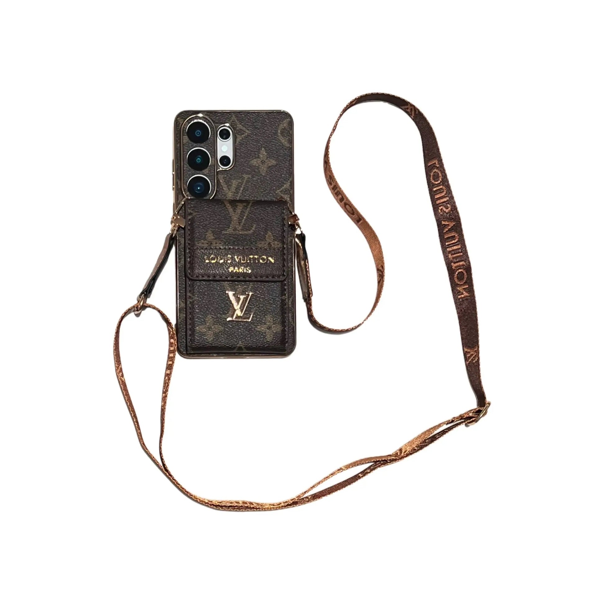 Luxury Advanced Leather Samsung Phone Case with Wallet and Strap.-1 mysite