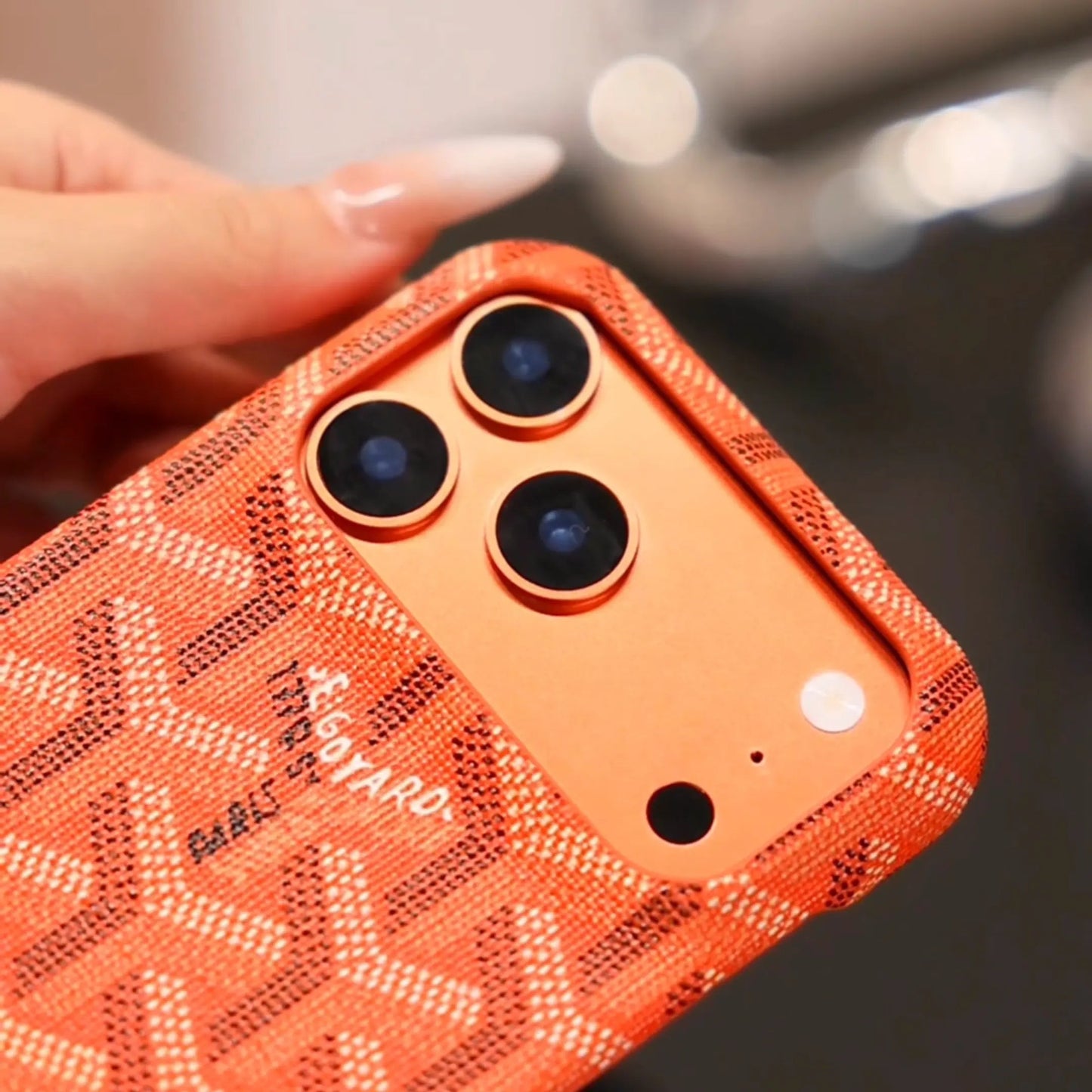 Luxury Textured Orange iPhone Case – Shockproof Stylish Protective Cover-s2 mysite