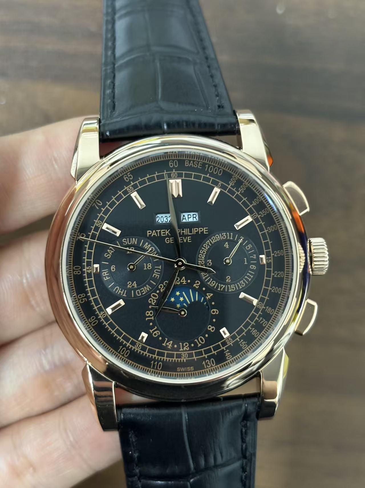 Replica Leather Stainless Steel Automatic Mechanical Watch 40mm