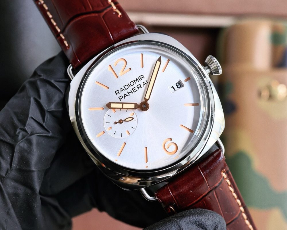 RADIOMIR 904l Stainless Steel Automatic Mechanical Watch Leather Strap Mens Watches 42MM PAM01026