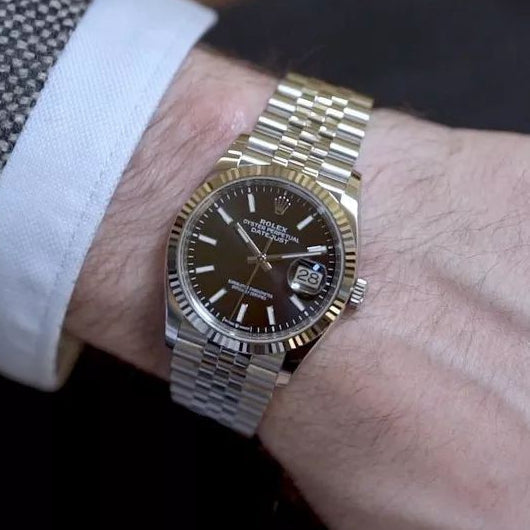 Automatic Watch for Men Replica DateJust Gold Black Dial 40mm R061202