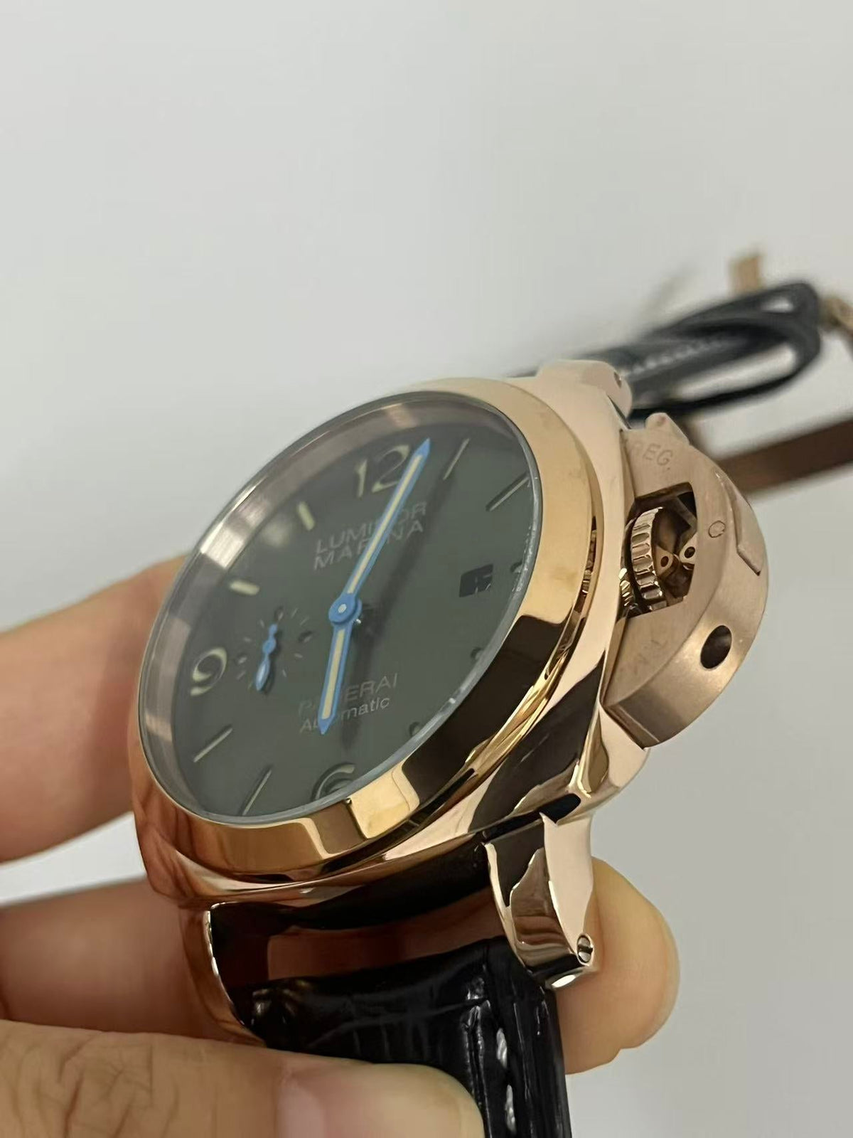 904l LUMINOR Stainless Steel Automatic Mechanical Watch Leather Strap Mens Watches 45MM