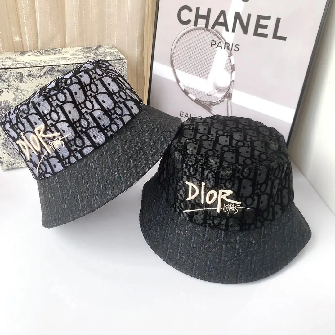 Classic Vintage Lace Flocked Bucket Hat-s2 mysite