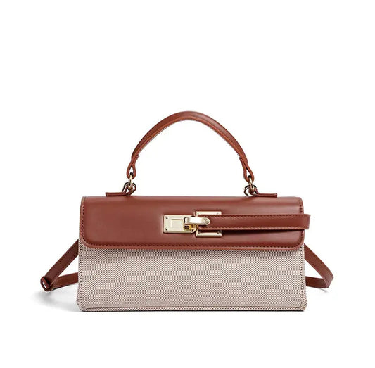 Luxury Brand Lock Design Tote Bag-18 mysite