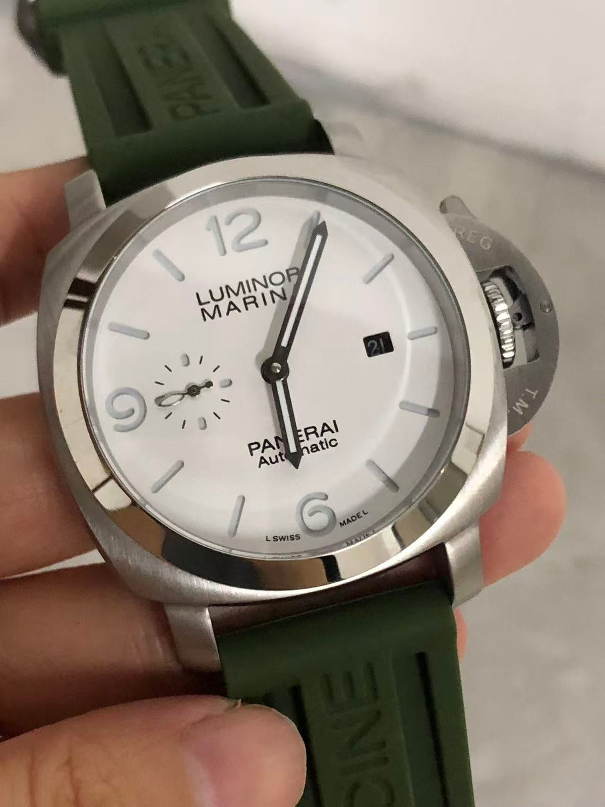 Replica LUMINOR DUE 904L Stainless Steel Automatic Mechanical Watch Mens Watches 45mm