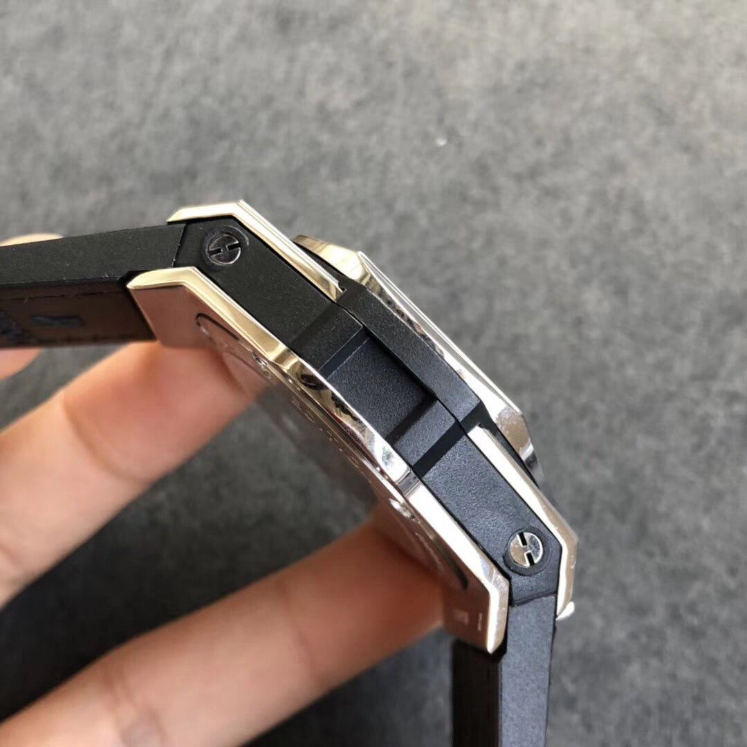 Luxury Automatic Mechanical Watch for Men Stainless Steel Leather Strap Wristwatch
