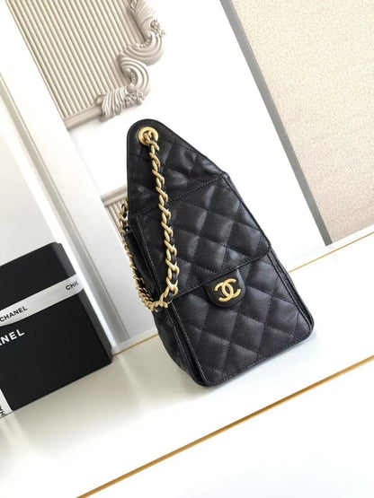 25 Small Handbag Grained Calfskin & Gold-Tone Metal Bag-18 mysite