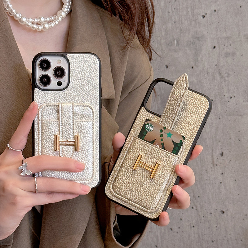 H Card Holder Leather iPhone Case mysite