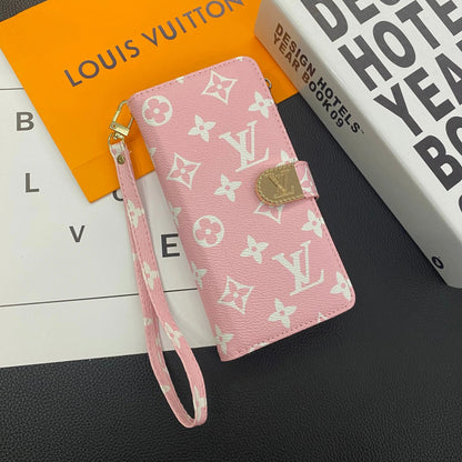 MONOGRAM CANVAS LEATHER WALLET SAMSUNG MOBILE PHONE CASE-1 mysite