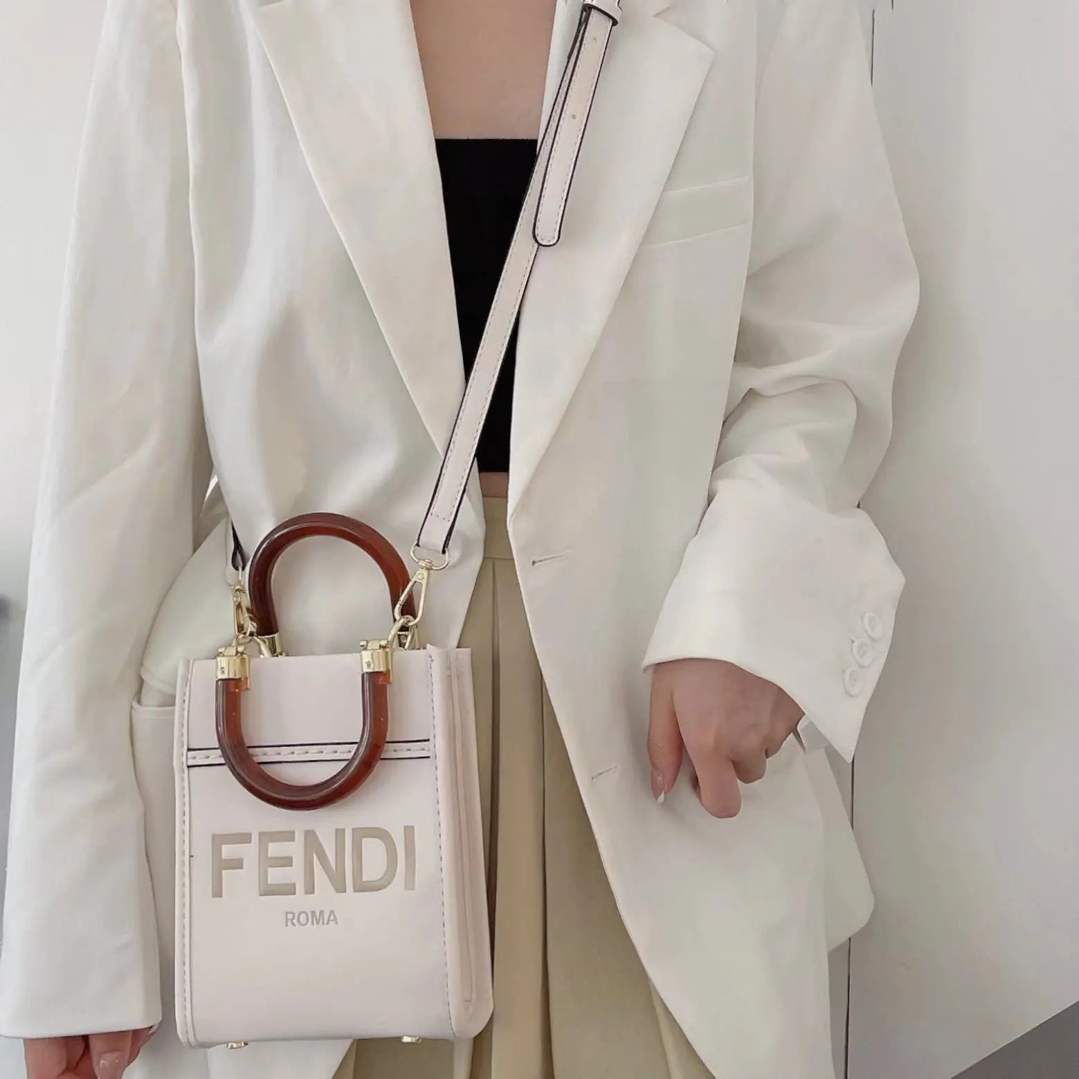 Classic Tote Bag With Crossbody Strap-18 mysite