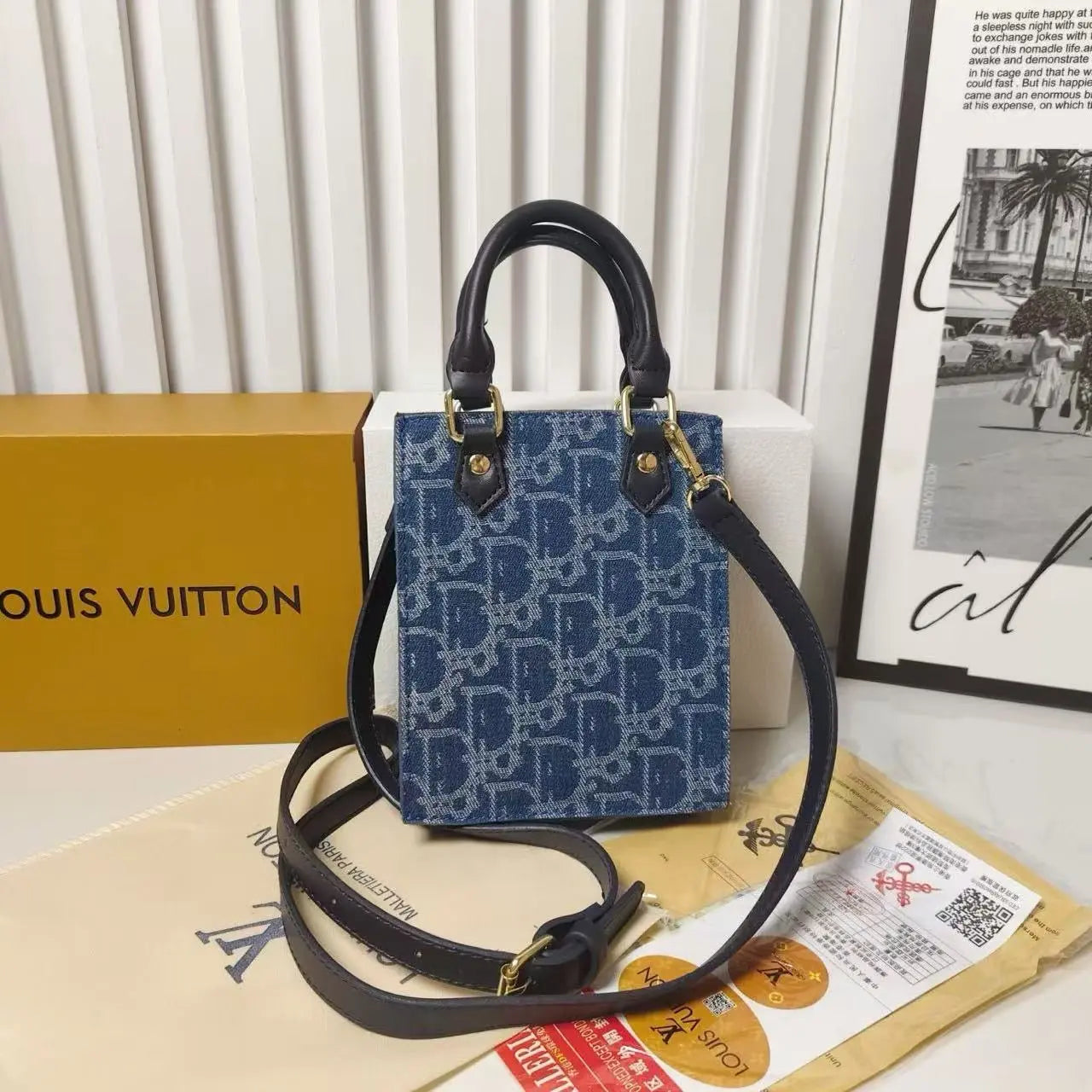 Classic Tote Bag With Crossbody Strap-18 mysite