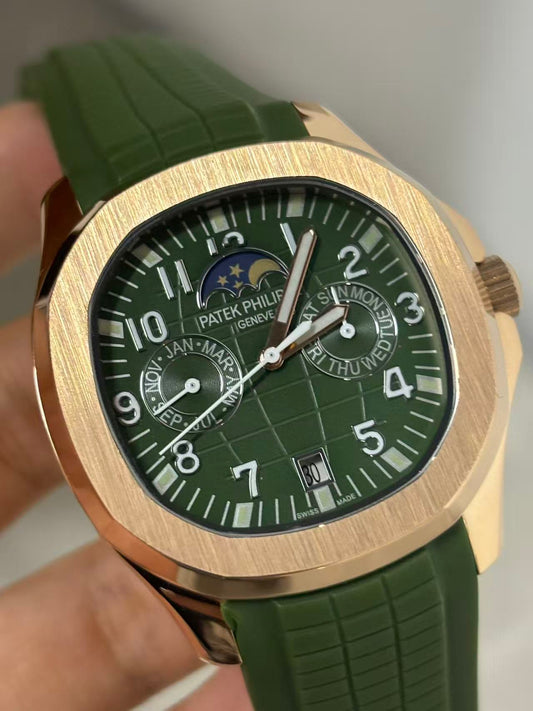 Replica AQUANAUT Moon Phase Not Work Stainless Steel Automatic Mechanical Watch 40mm