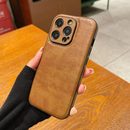 Premium Vintage Leather iPhone Case – Soft Touch Shockproof Protective Cover-s2 mysite