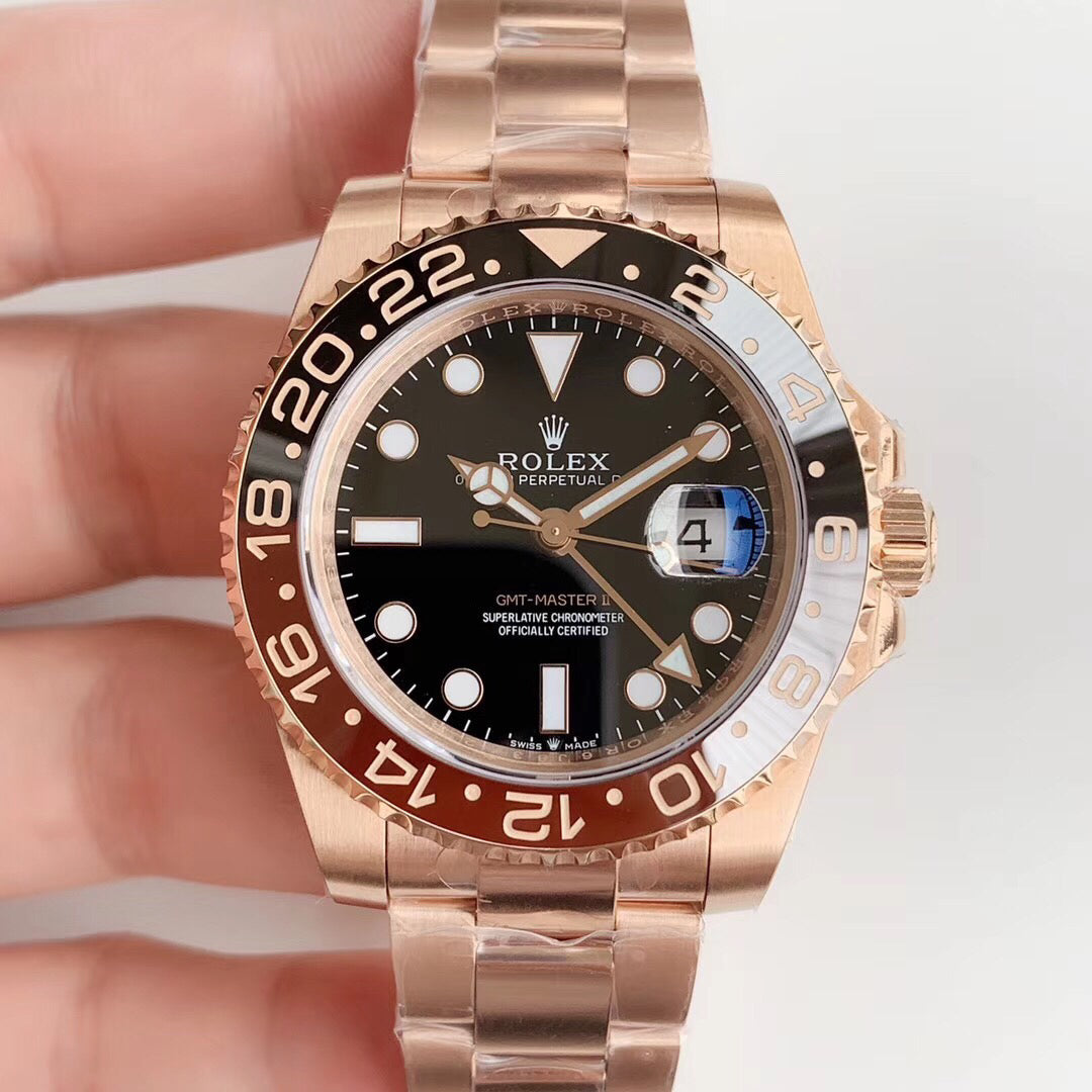 Automatic Watch Replica GMT Master II ALLROSE Black 100710