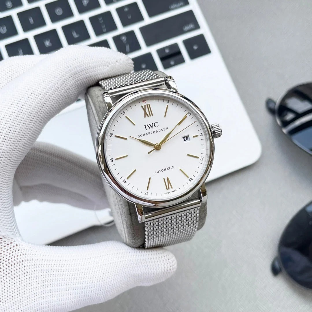 Replica Portofino Automatic IW356505 Steel White Dial Milanese Mesh Bracelet 40mm