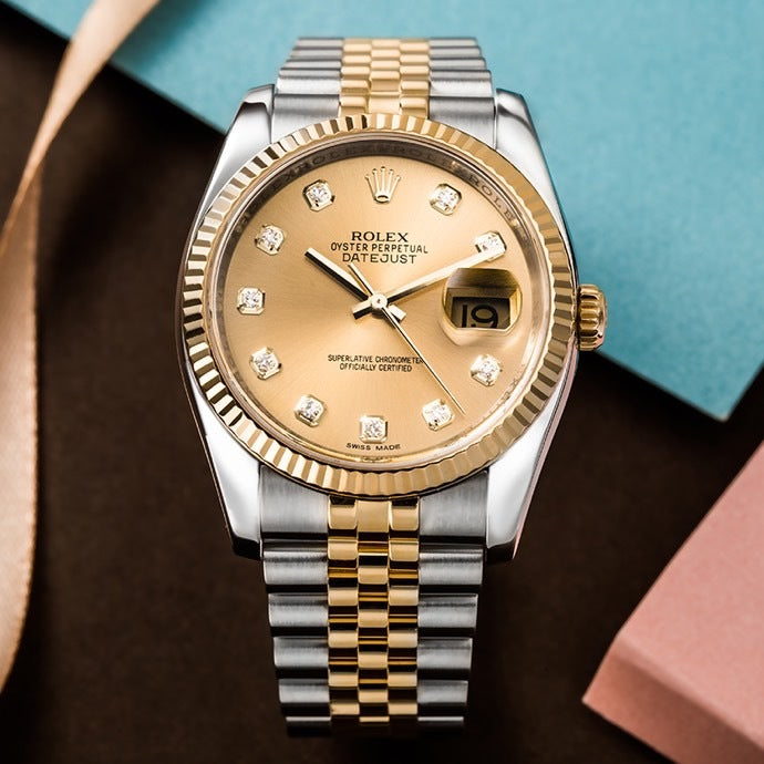 Automatic Watch for Men Replica DateJust Gold Black Dial 40mm R061201