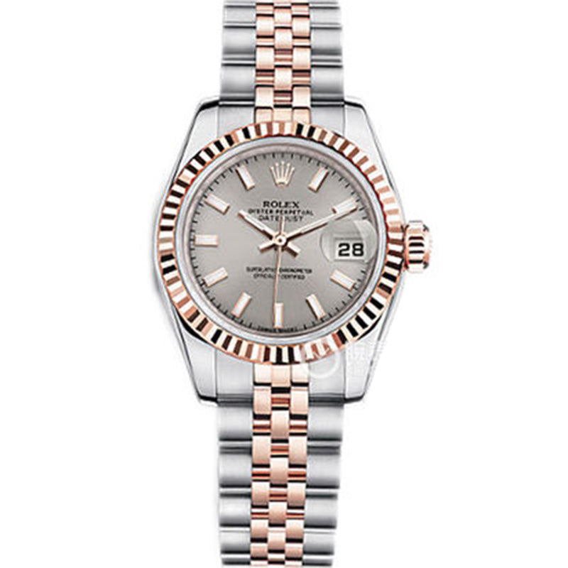 Automatic 31mm Women Watch Replica Datejust Silverrose Belt 061307