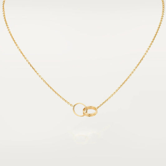 LOVE NECKLACE DOUBLE RING GOLD mysite