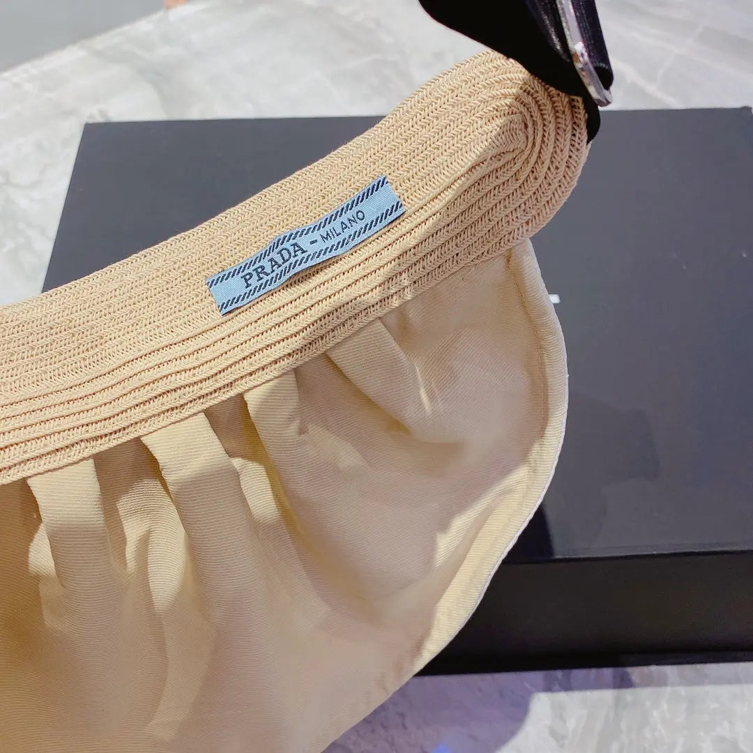 FashionFoldable Crinkled Cotton Sun Visor | Luxury Designer Summer Hat-s2 mysite
