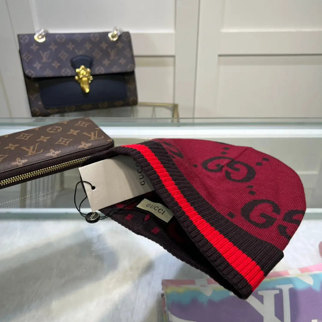 Classic GG Jacquard Wool Knit Beanie | Luxury Designer Winter Hat-s2 mysite