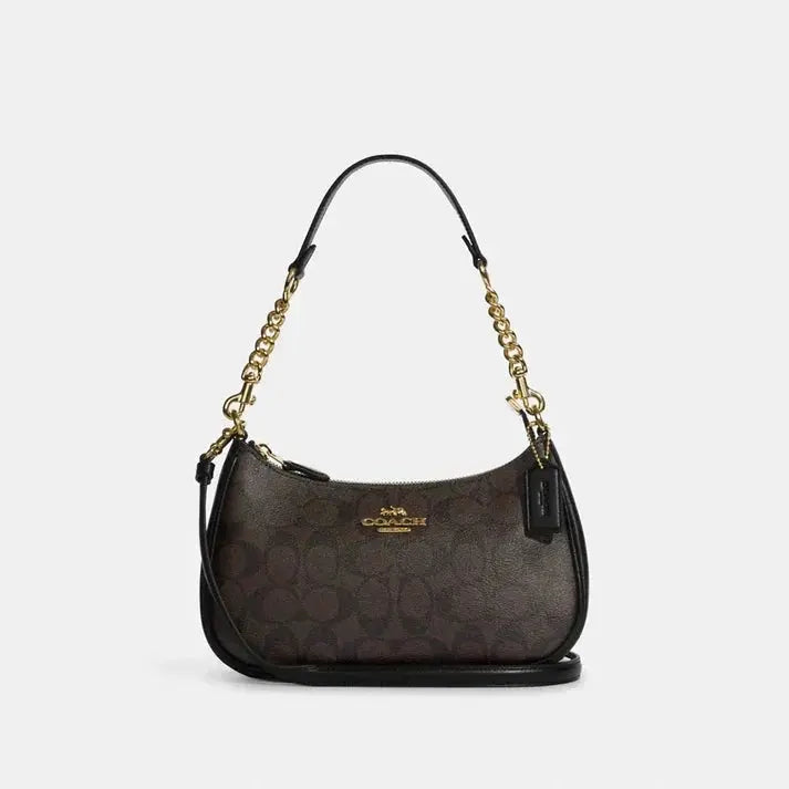Teri Shoulder Bag In Signature Canvas in Brown-18 mysite