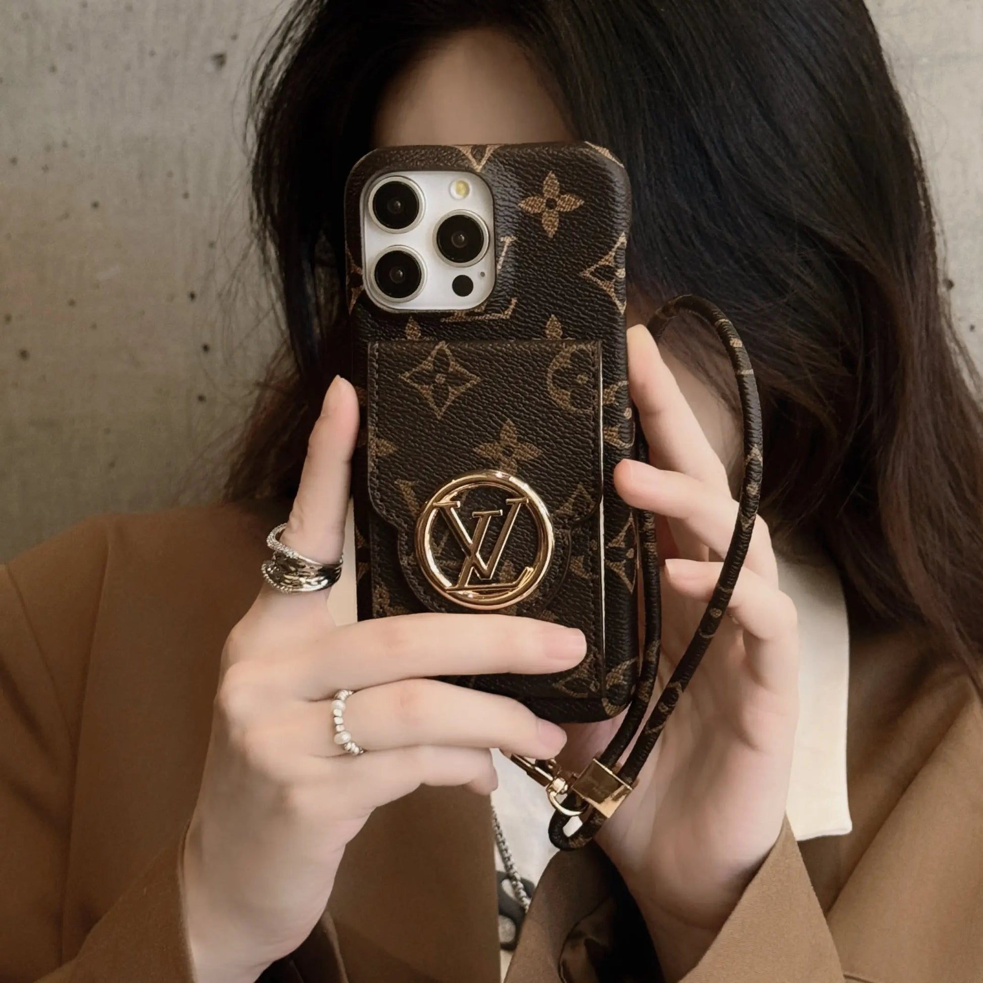 Luxury Card Holder Chain iPhone Case-s2 mysite