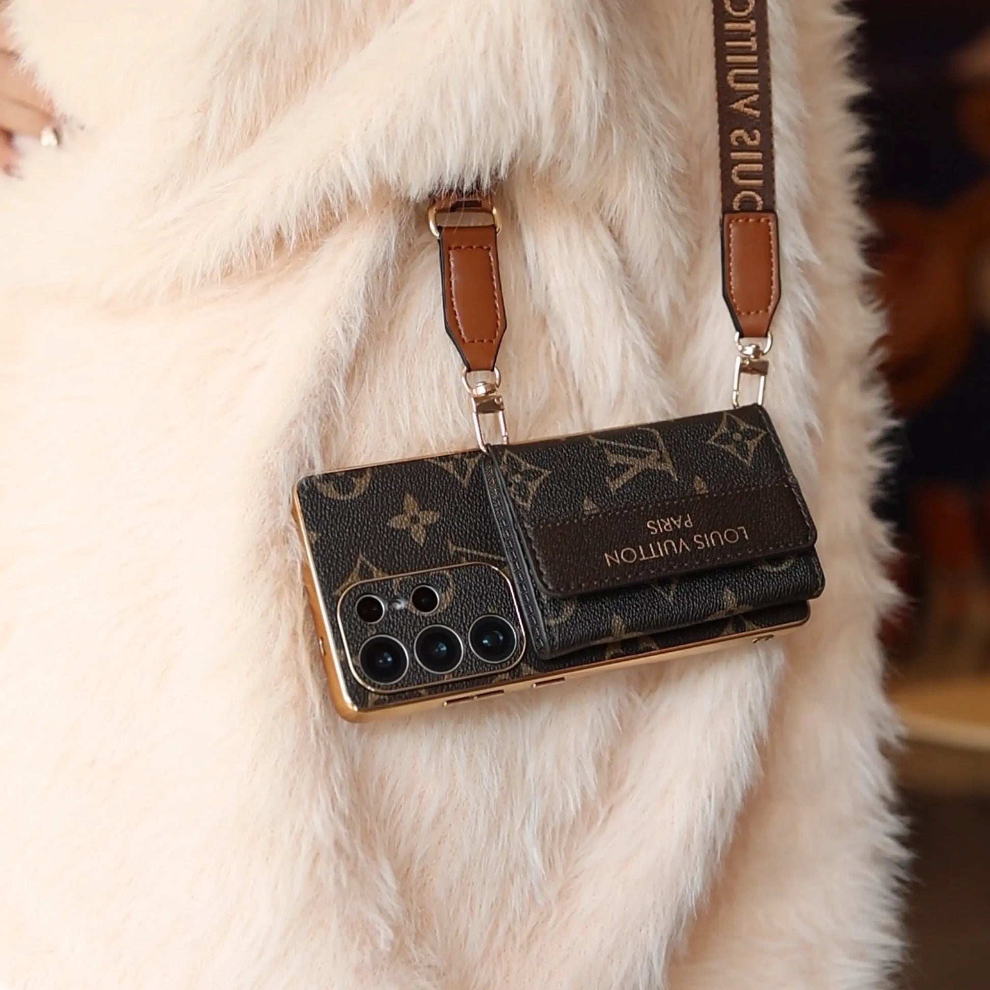 Premium Leather Samsung Case with Card Holder & Wrist Strap-1 mysite