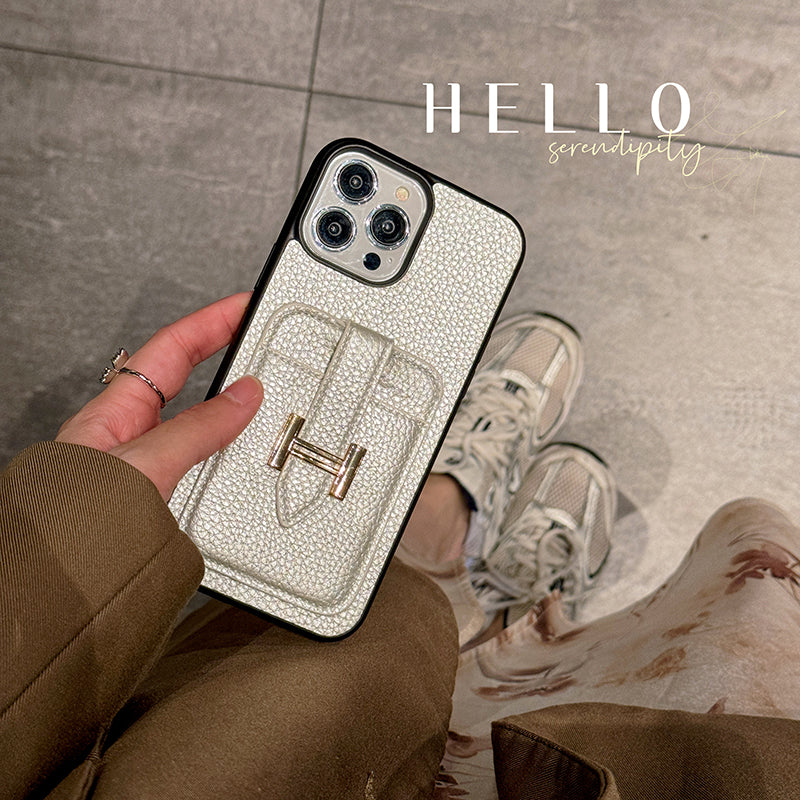 H Card Holder Leather iPhone Case mysite