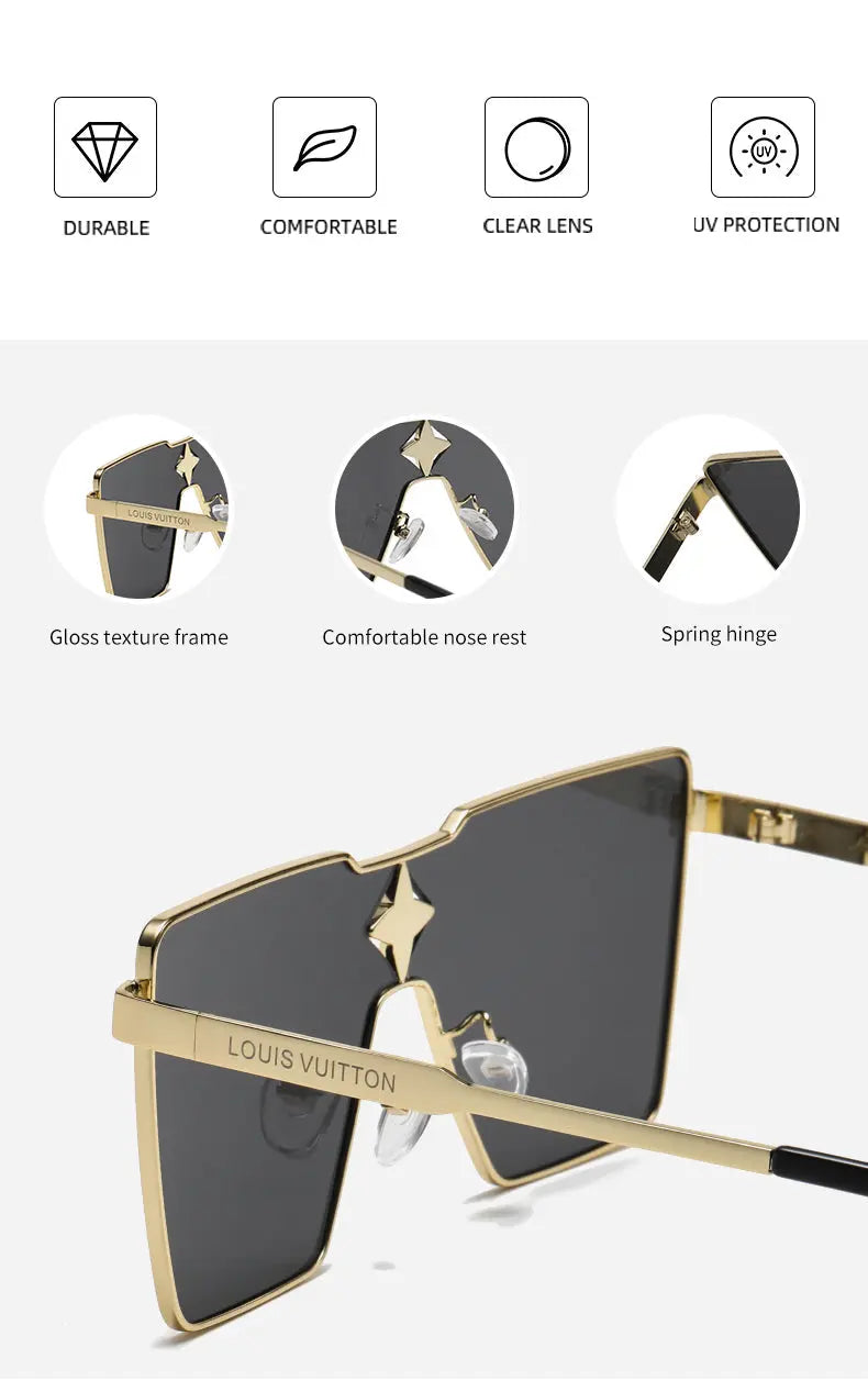 Luxury Large Frame Sunglasses Y-0882s-sss621 mysite