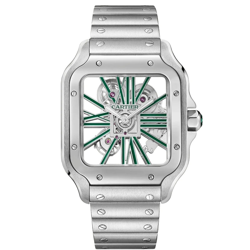 Replica Santos 904l Stainless Steel Quartz Watch 38mm-1