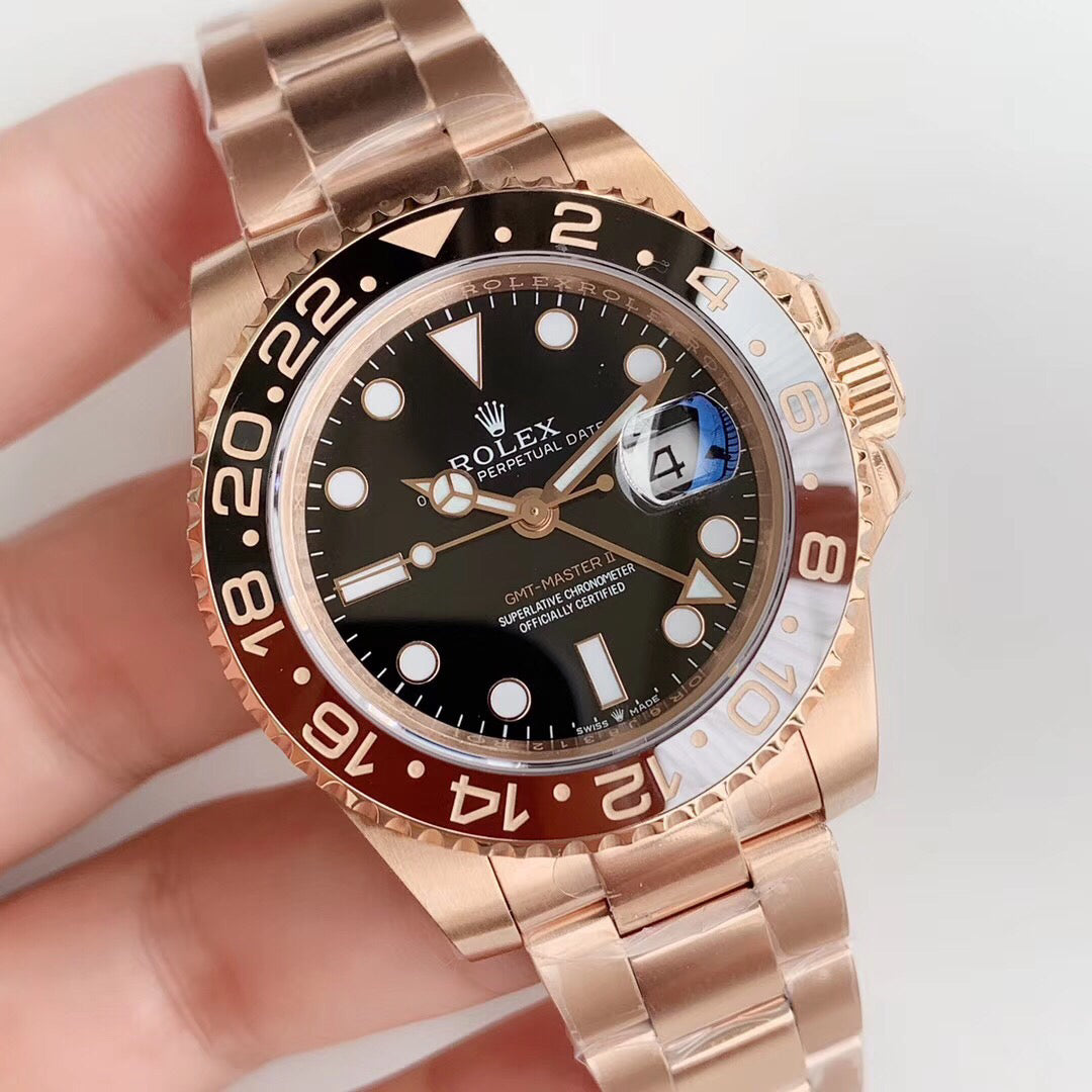 Automatic Watch Replica GMT Master II ALLROSE Black 100710