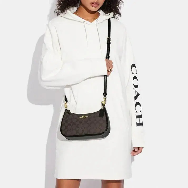 Teri Shoulder Bag In Signature Canvas in Brown-18 mysite