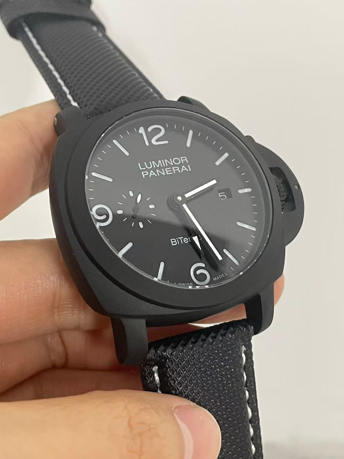 904l LUMINOR Stainless Steel Automatic Mechanical Watch Leather Strap Mens Watches 45MM