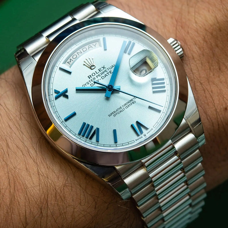 40mm Automatic Watch Replica Daydate Blue Dial 061317